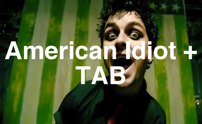 American Idiot TAB lesson.