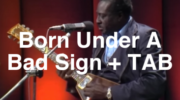 Born Under A Bad Sign TAB lesson.