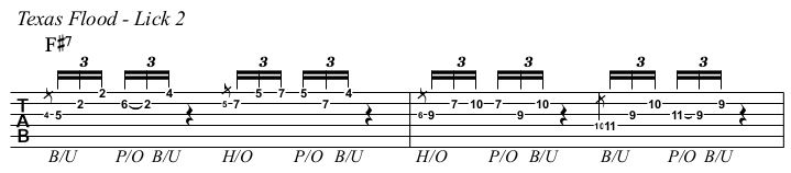 Texas Flood TAB, lick 2.
