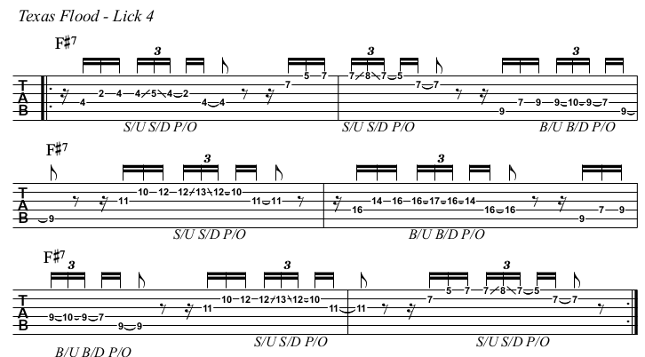 Texas Flood TAB, lick 4.