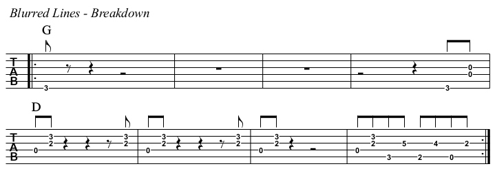 Blurred Lines TAB, breakdown.