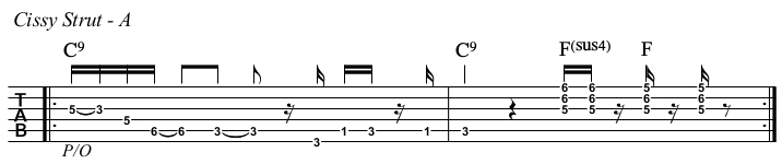 Cissy Strut TAB, A section.
