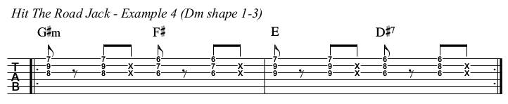 Hit The Road Jack TAB, example 4.