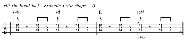 Hit The Road Jack TAB, example 5.