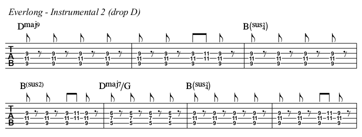Everlong TAB, instrumental 2.