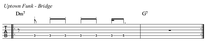 Uptown Funk TAB, bridge.