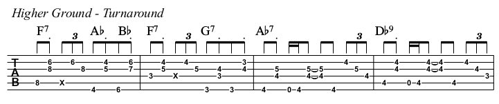 Higher Ground TAB, turnaround.