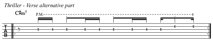Thriller TAB, verse alternative.