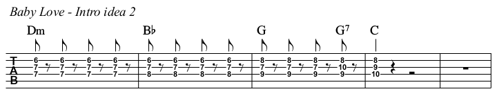 Baby Love TAB, intro idea 2.