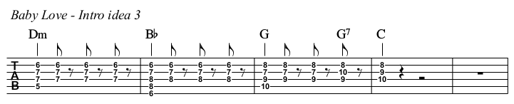 Baby Love TAB, intro idea 3.