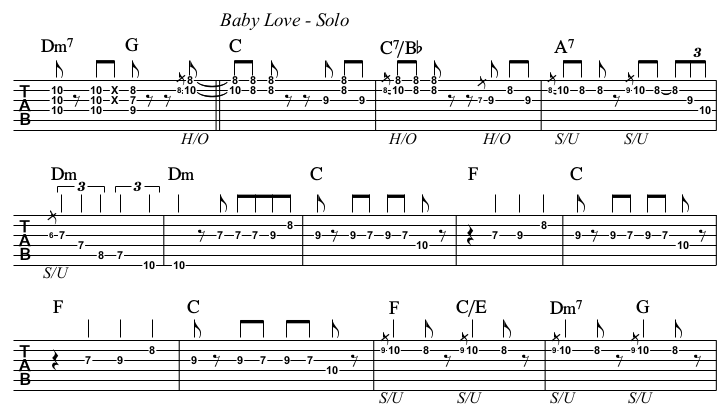 Baby Love TAB, solo.