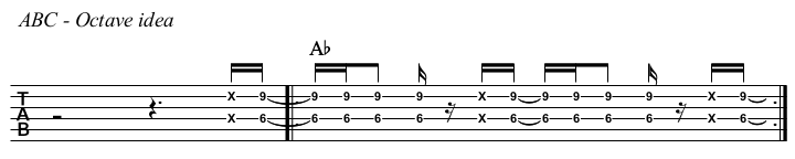 ABC TAB, octave idea.