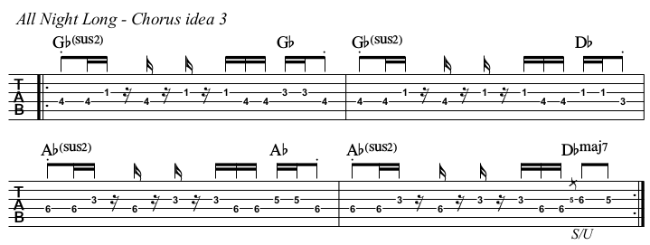 All Night Long TAB, chorus idea 3.