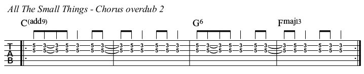 All The Small Things TAB, chorus overdub 2.