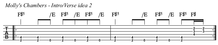 Molly's Chambers TAB, verse 2.