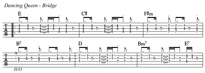 Dancing Queen TAB, bridge.