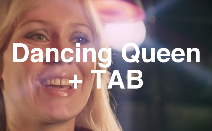 Dancing Queen TAB lesson.