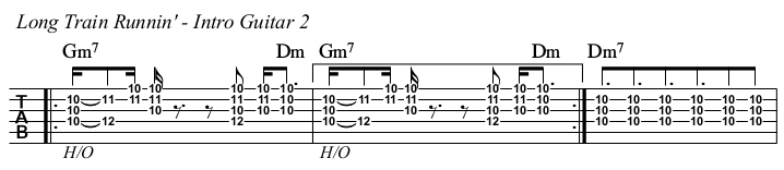 Long Train Running TAB, intro GTR 2.