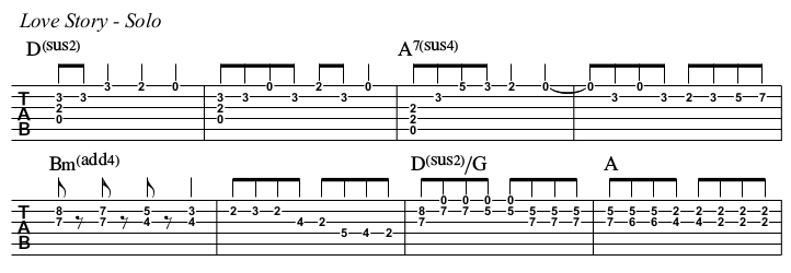Love Story TAB, solo.