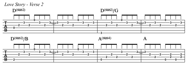 Love Story TAB, verse 2.